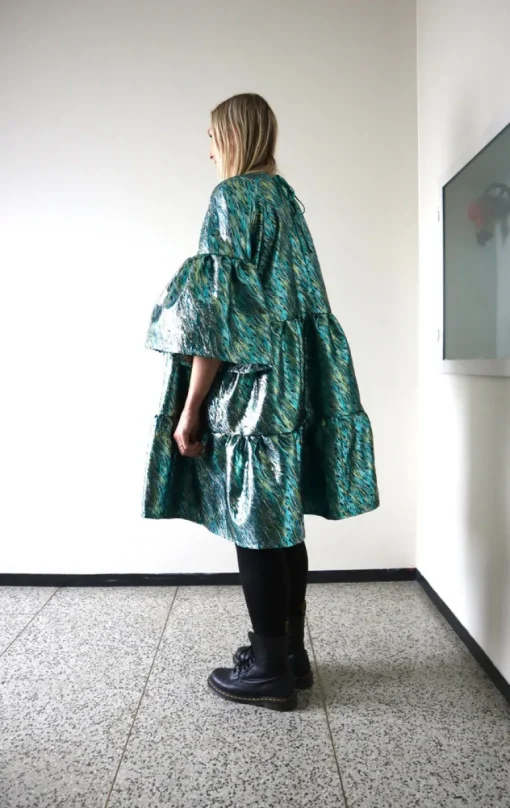 Lush mekko Vihreä Jacquard<Miia Halmesmaa Outlet