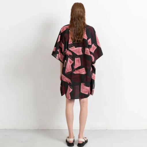 Lyhyt Juhlamekko Riviera Face Mask Print<Studio Heijne Best