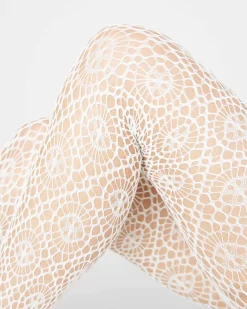 Lykke Net Tights Ivory<Swedish Stockings Sale