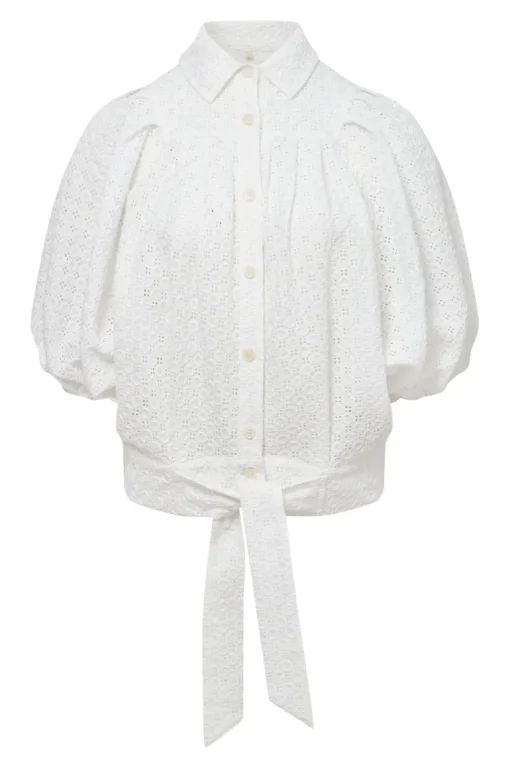 Magic Cotton Broiderie Blouse Off White<KOMODO Flash Sale