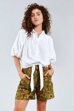 Magic Cotton Broiderie Blouse Off White<KOMODO Flash Sale