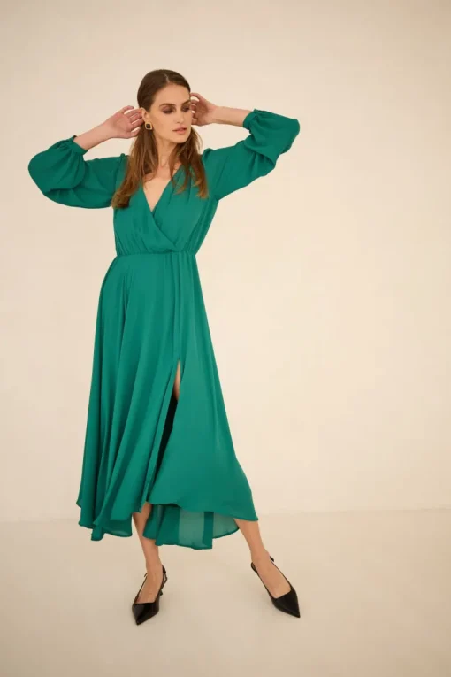 Magnolia Dress Emerald Green<Enteliér Online
