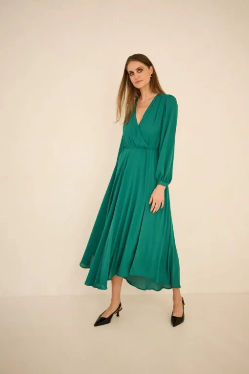 Magnolia Dress Emerald Green<Enteliér Online