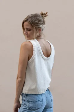 Makali Neuletoppi Valkoinen<Pura Clothing Outlet