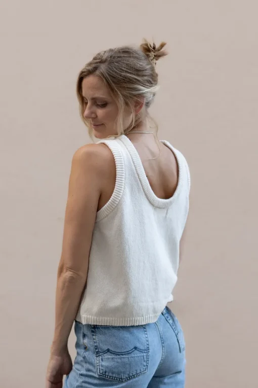 Makali Neuletoppi Valkoinen<Pura Clothing Outlet
