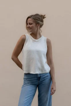 Makali Neuletoppi Valkoinen<Pura Clothing Outlet