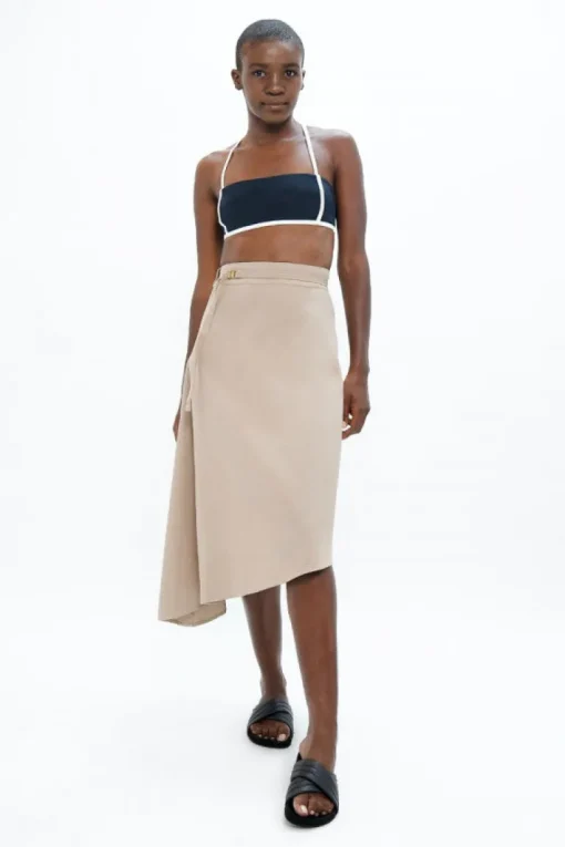 Mallorca Asymmetric Skirt Sand<1 People Fashion