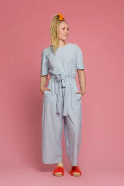 Manuela Jumpsuit Blue Dot<Aarrelabel Shop