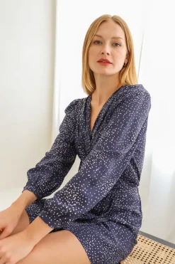 Margot Silkkimekko Starry Night Tummansininen<Enteliér Fashion