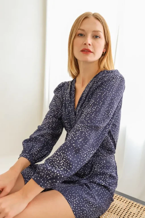 Margot Silkkimekko Starry Night Tummansininen<Enteliér Fashion
