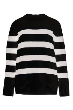 Marina Striped Merino Jumper Black<Salanida Hot
