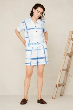 Marisol Short Shibori Luonnollinen Indigo<Kings Of Indigo Flash Sale
