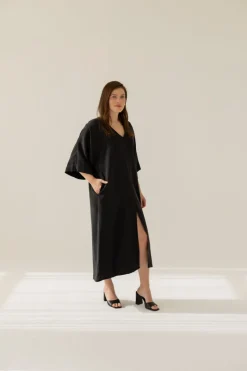 Mathilde Kimono Mekko Musta<Enteliér Online