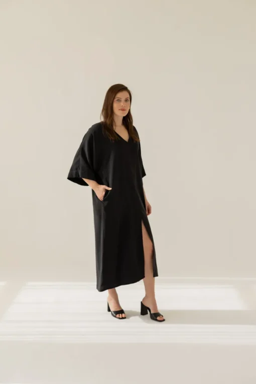 Mathilde Kimono Mekko Musta<Enteliér Online