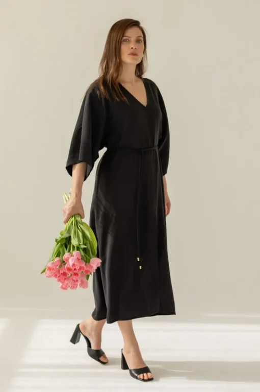 Mathilde Kimono Mekko Musta<Enteliér Online