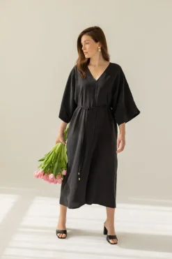 Mathilde Kimono Mekko Musta<Enteliér Online
