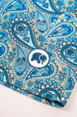 Mediterranean Paisley Swim Shorts Blue<Trendsplant Fashion