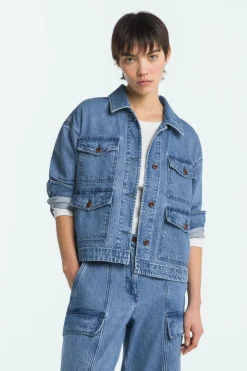 Meisho Jacket Jim Mid Marble Blue<Kings Of Indigo Discount