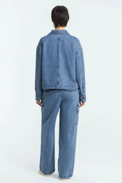 Meisho Jacket Jim Mid Marble Blue<Kings Of Indigo Discount