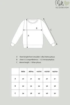 Bambit Lehtisateessa Collegepaita Laventeli<Melli EcoDesign Fashion