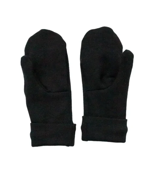 Merino Wool Mittens Black<Melli EcoDesign Outlet