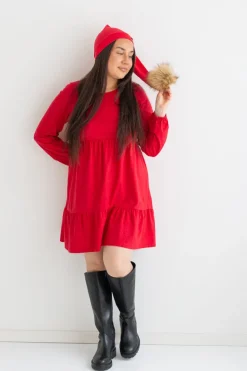 Santa Hat With Faux Fur Pompom Red<Melli EcoDesign Flash Sale