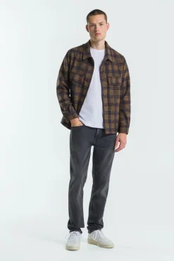 Men's Donovan Jacket Desert Palm Brown Check<Kings Of Indigo Cheap