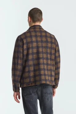 Men's Donovan Jacket Desert Palm Brown Check<Kings Of Indigo Cheap