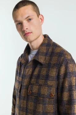 Men's Donovan Jacket Desert Palm Brown Check<Kings Of Indigo Cheap