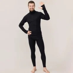 Men's Forest Wool Long John's Black<Tam Silk Cheap
