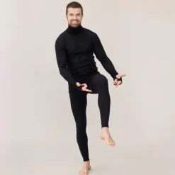 Men's Forest Wool Long John's Black<Tam Silk Cheap