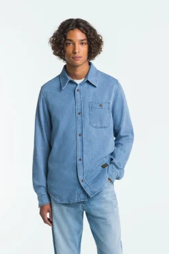 Men's Juntoku Shirt Quennel Light Blue<Kings Of Indigo Sale