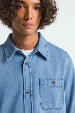 Men's Juntoku Shirt Quennel Light Blue<Kings Of Indigo Sale
