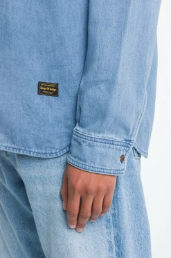 Men's Juntoku Shirt Quennel Light Blue<Kings Of Indigo Sale
