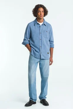 Men's Juntoku Shirt Quennel Light Blue<Kings Of Indigo Sale
