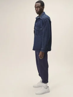 Men's Organic Cotton Denim Overshirt<WOTE Cheap