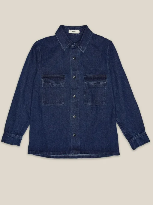 Men's Organic Cotton Denim Overshirt<WOTE Cheap