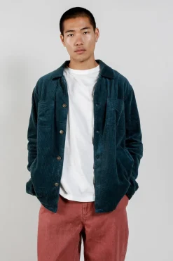 Men's Stanley Organic Cotton Corduroy Jacket Marine Green<KOMODO Store