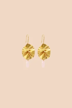 Merina Earrings Rose Quartz<KAIKO Outlet