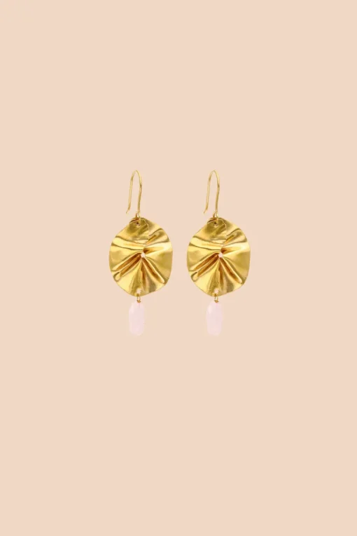 Merina Earrings Rose Quartz<KAIKO Outlet