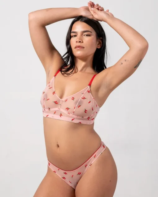 Mesh Balconette Powder Pink/Fiery Red<UNDERSTATEMENT Discount
