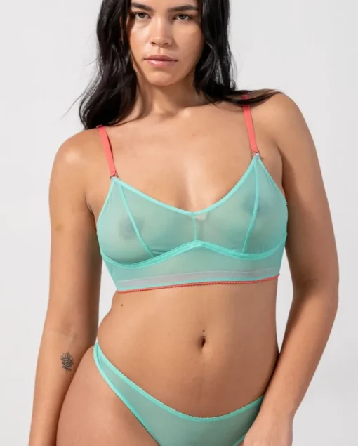 Mesh Balconette Turquoise/Coral<UNDERSTATEMENT Clearance