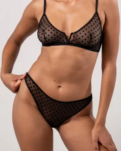 Mesh Bikini Briefs Black Dots<UNDERSTATEMENT Cheap
