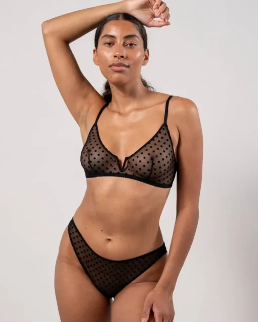 Mesh Bikini Briefs Black Dots<UNDERSTATEMENT Cheap