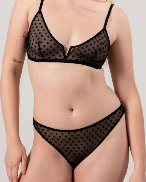 Mesh Bikini Briefs Black Dots<UNDERSTATEMENT Cheap