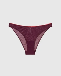 Mesh Bikini Briefs Cherry/Coral<UNDERSTATEMENT New