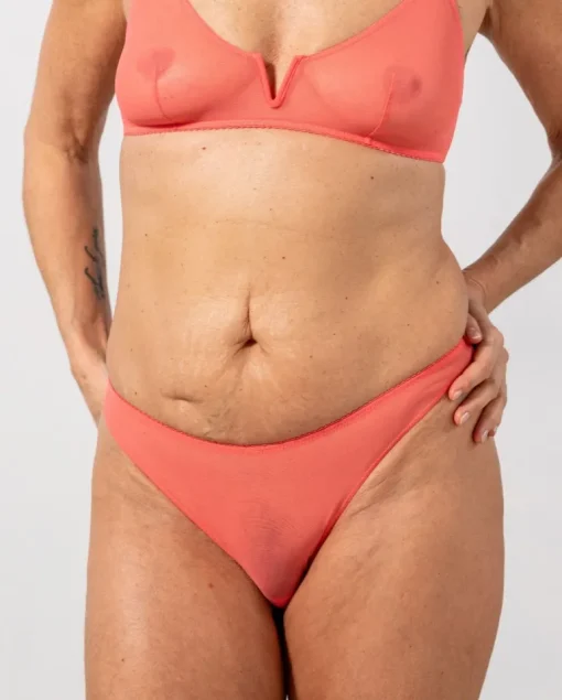 Mesh Bikini Briefs Coral<UNDERSTATEMENT Online