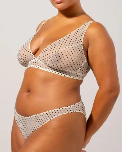 Mesh Bikini Briefs Polka Dots<UNDERSTATEMENT Clearance