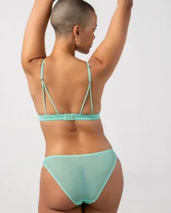 Mesh Bikini Briefs Turquoise<UNDERSTATEMENT Online