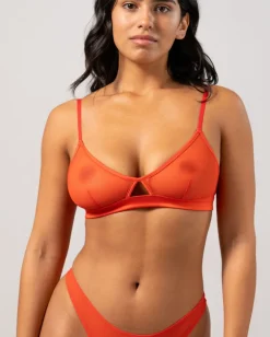 Mesh Cut-Out Kolmiomallinen Bralette Punainen<UNDERSTATEMENT Outlet